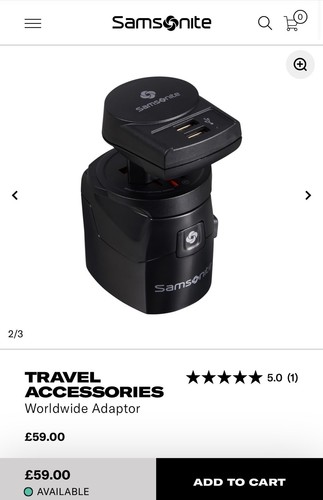 Samsonite worldwide adaptor - samsonite,